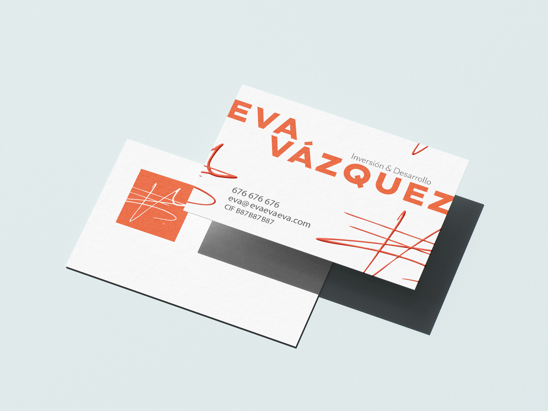 Tarjetas de visita con textura 3D de Vazquez Corp